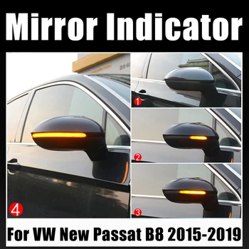 Volkswagen VW Passat, B8-2020 M. Už Arteon 2016-2017 LED Dinaminis Posūkio Signalo Indikatorių Pusės Galinio vaizdo Veidrodis Lemputė