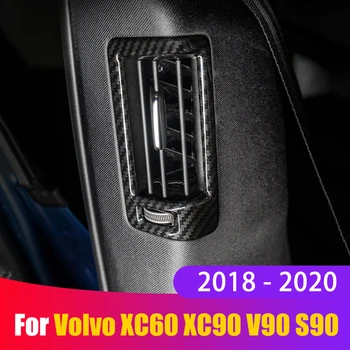 Volvo XC60 XC90 S90 V90 2018 2019 2020 ABS Automobilių Vidinis Galinio Centre Ramstis Šoninės Oro Ventiliacijos Angos Dangtelį Apdailos Lipdukai Priedai