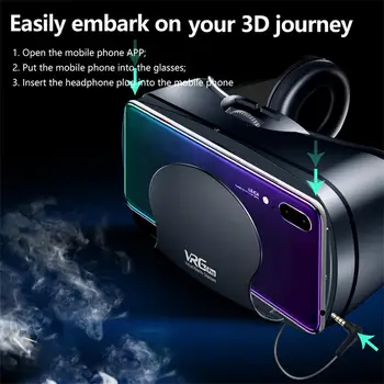 VR Akiniai 3D Kino VR Akinius, Garso-vaizdo Versija Didelis laisvų Rankų įranga Integruotą Mobilųjį Telefoną, Skirta 
