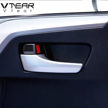Vtear Toyota RAV4 2017 2018 2019 Interjero Apdaila, ABS Matinio Chromo Apdaila Durų Rankenėlės Dangtelis Optikos Auto reikmenys Apdaila