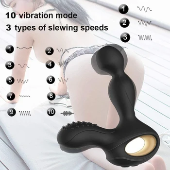 Vyrai Dual Pabaigos Nuotolinio Valdymo Butt Plug Išangę Expander Dilator Masturbacija Sekso Žaislas Išangę Expander Vibracijos Išangę Kištukas moterys vyrai
