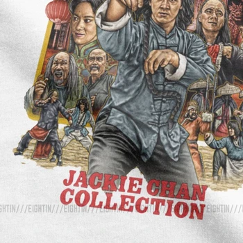 Vyrai Gyvatės Ir Gervės Menų Shaolin Jackie Chan T Shirts Filmą Kinijos Kung Fu Kovos Medvilnės Trumpomis Rankovėmis Tee Didelis Dydis, T-Shirt