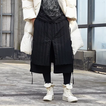 Vyrai Japonija Prarasti Atsitiktinis Žiemos Antis Žemyn Kimono Kelnės Tiesios Kelnės Vyrų Streetwear Hip-Hop, Punk, Gothic Haremas Stora Kelnės