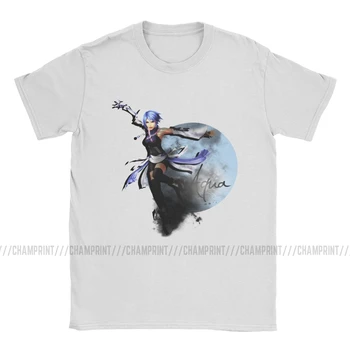 Vyrai Kingdom Hearts Aqua T Shirts Sora Vaizdo Žaidimas Square Enix Keyblade Grynos Medvilnės Trumpomis Rankovėmis Tees Gimtadienio Dovana T-Shirt