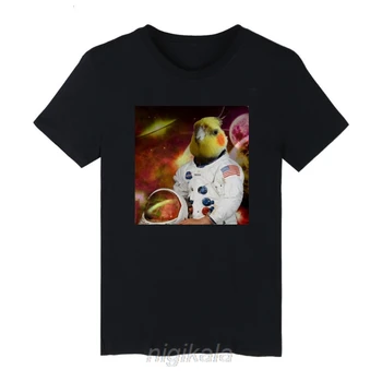 Vyrai t-shirt astronautas cockatiel marškinėlius Moterims marškinėliai