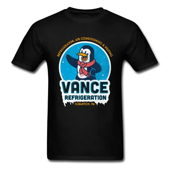 Vyrai Viršūnės T-Shirt 2018 Naują Atvykimo Mados Atsitiktinis Trumpas Rankovėmis Drabužius Vance Šaldymo Pingvinas Marškinėliai Animacinių filmų 90s Marškinėlius