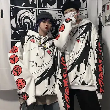 Vyras Hoodies Japonų Anime Naruto Itachi Hoodies Streetwear Porų Žiemos Paltai Prarasti Animacinių Filmų Palaidinukė Unisex Hoodies Moterims