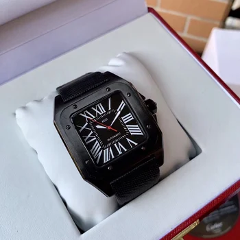 Vyriški Automatinis Mechaninis laikrodis Prabangos prekės 1:1 PR Naujas Visas Juodas Dizainas High-end AAA Kokybės Nerūdijančio Plieno Žiūrėti laikrodis dovana