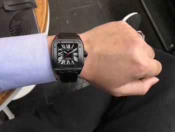 Vyriški Automatinis Mechaninis laikrodis Prabangos prekės 1:1 PR Naujas Visas Juodas Dizainas High-end AAA Kokybės Nerūdijančio Plieno Žiūrėti laikrodis dovana
