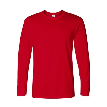Vyriški grynos medvilnės paprasta, patogu apvalios kaklo long sleeve T-shirt keturis sezonus atsitiktinis kvėpuojantis base coat vientisos spalvos marškinėliai