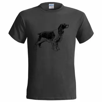 VYRIŠKI Naujausias 2019 Paprastas Stilius Springer Spanielis (1) Šuo Eskizas T Shirt Mens Naminių Šunų Pateikti Meno Animalche Guevaros Marškinėliai