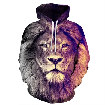 Vyriški nauji gyvūnų spausdinti hoodie 3d liūto galva hoodie rudenį 2020 prekės hoodie mados tracksuit gatvės kailis hoodies paauglių vyrai