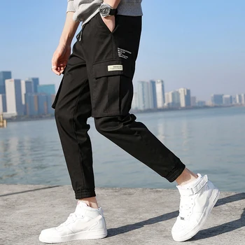 Vyriškos laisvalaikio kelnės prarasti sweatpants darbo drabužiai banga prekės 2021 naujos sportinės kelnės drabužiai
