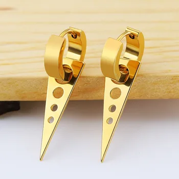Vyrų auskarai aukso accesories nerūdijančio plieno spaustukai ant ausų vintage auskarai korėjos mados auskarai rankogalių segtukai auskarų ausies žiedas