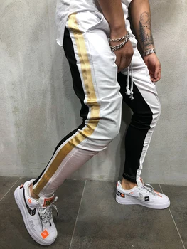 Vyrų Kelnės Hip-Hop Streetwear Fitneso Poilsiu Mens Kelnės Tracksuit Nuosėdos Liesas Vyrų Sweatpants Salėse Jogger Atsitiktinis Kelnės