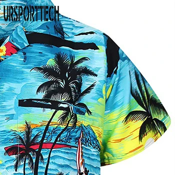 Vyrų Marškinėliai Vasaros Atsitiktinis Slim Fit Trumpą Rankovėmis Havajų Marškinėliai Quick Dry Spausdinti Paplūdimys Marškinėliai Vyrų Viršuje Palaidinė Havajų Marškinėliai Vyrams 2020 M.