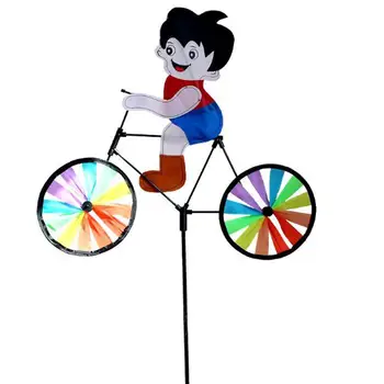 Vėjo malūnas Spalvos Atsitiktinės Žaislas 3D Plastiko Puikus Vejos Pinwheel Gražus Vėjo Suktuko Lauko Sodo Vabzdžių Whirligig Dekoras