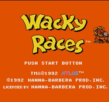 Wacky Races Regione Nemokamas 60 Pin 8 bitų Žaidimas Kortelę Subor Žaidimo Žaidėjai
