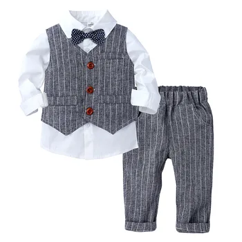 Wasailong naujas produktas kūdikių berniukų pavasarį ir rudenį drabužiai: trijų dalių kostiumas vaikams ir ponai