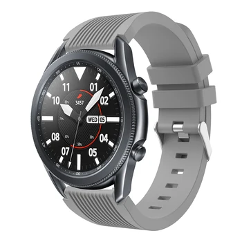 Watchband Samsung Galaxy Žiūrėti 3 45mm 46mm Pavarų S3 Klasikinis Dirželis Sporto Silikono Juostos Ticwatch E2 S2 Pro 2020 Apyrankė