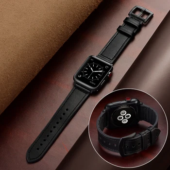 Watchbands apple kišeninių series 5 44mm ( 2019 m.) odos su silikono Apyrankę ant Riešo Dirželis iwatch 5 40mm diržo correa