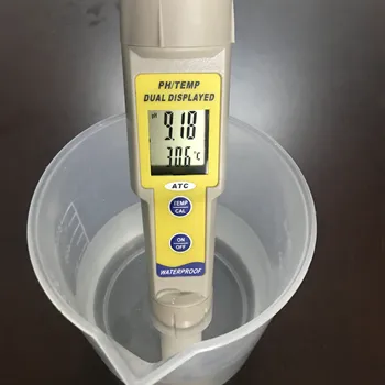 Wattson Tiksli Vandeniui Dvigubas ekranas pH ir Temperatūros bandymų matuoklis su Auto Kalibravimo ir Du Buferiai
