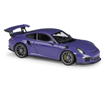 Welly 1:24 Porsche 911 GT3 RS purp automobilių lieti automobilio modelis, modeliavimas, automobilių apdailos surinkimo dovana žaislas liejimo modelis berniukas žaislas