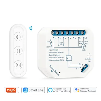WiFi Ritininių Užuolaidų Užrakto Jungiklis Modulis su RF Nuotolinio Tuya Smart Gyvenimo App 