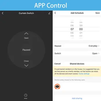 WiFi Ritininių Užuolaidų Užrakto Jungiklis Modulis su RF Nuotolinio Tuya Smart Gyvenimo App 
