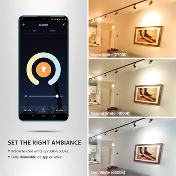 WiFi Smart Lemputės, Gu10 LED RGB Lempos Dirbti Su Alexa/Home 