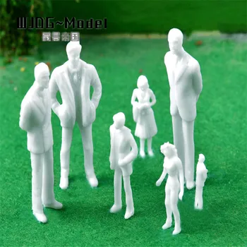 Wiking 1:75 SUMAIŠYTI miniatiūriniai balta duomenys Architektūros modelio žmogaus masto HO modelis ABS plastiko tautų 2,5 cm