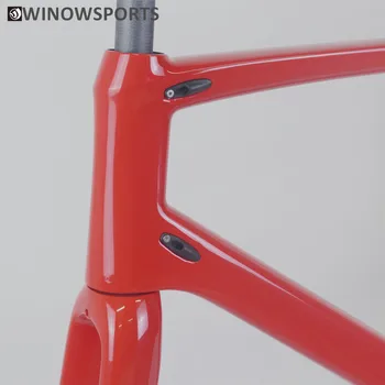 Winowsports custom tapybos raudonas blizgus anglies kelių dviratį rėmo 49 52 54 56 58cm BSA nulio poslinkis nuo balnelio iškyšos 700c dviračio rėmą