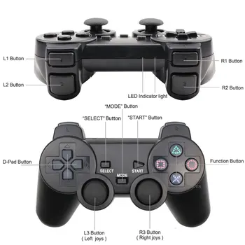 Wireless Gamepad Sony PS2 Controller Playstation 2 Konsolės Manipuliatorių Dvigubos Vibracijos Šoko Joypad USB PC žaidimas Controle