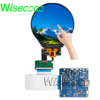 Wisecoco 3.4 colių turas tft lcd talpinė jutikliniu ekranu Apskrito IPS lcd skydelis 800x800 į MIPI Vairuotojo Lenta Aviečių Pi