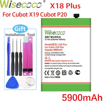 WISECOCO 5900mAh Baterija Cubot X18 Plius X19 Cubot P20 Sandėlyje Telefonas Aukštos Kokybės +Sekimo Numerį