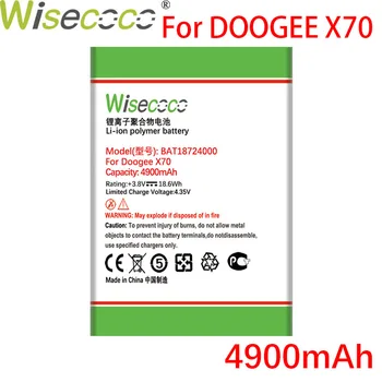 WISECOCO BAT18724000 4900mAh Baterija DOOGEE X70 X 70 Mobiliųjų Telefonų Aukštos Kokybės Baterija+Sekimo Kodas