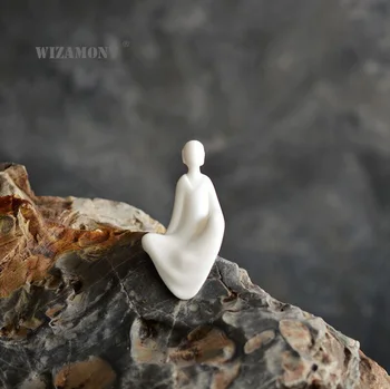 WIZAMONY Arbatos Pet Naują Atvykimo Karšto Baltos Keramikos Mažasis Buda B, Rankų darbo Namų Deco Budizmas Kūrybos Modelis