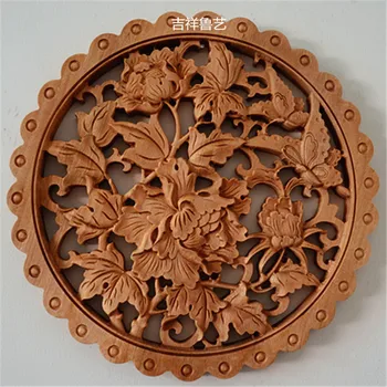 Woodcarving pakabukas sienų apdailai kamparas apvalios medienos raižybos amatų 28 cm