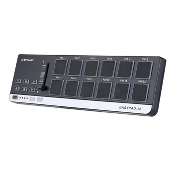 Worlde midi valdiklis EasyPad.12 Nešiojamas Mini USB 12 Drum Pad midi klaviatūros fortepijono klaviatūra синтезатор midi клавиатура