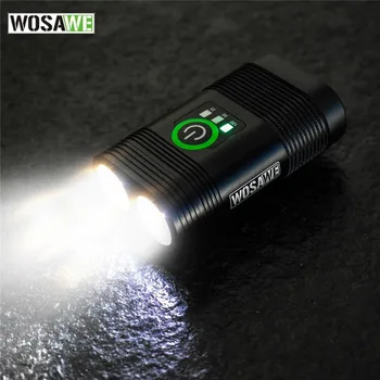 WOSAWE Vandeniui Dviračio Žibintas Priekinis Dviračio Žibintas LED Žibintuvėlis Įkraunamas USB Integruotas Dvigubas priekinis Žibintas Ciklo Dviračių Žibintai