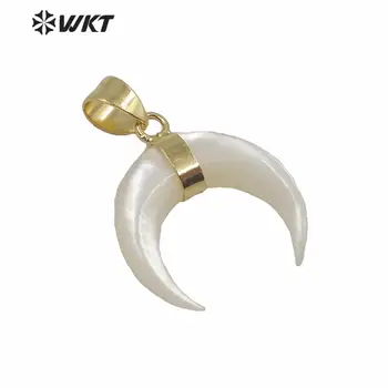 WT-JP214 2020 populiarus MOP Pakabukas aukso apdaila pusmėnulio formos Motina perlų pakabukas geros kokybės perlų didmeninė 10vnt/daug