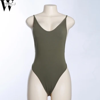 WYHHCJ Naujų 2020 m. kietas backless rankovių bodycon seksualus bodysuit vasaros moterų mados streetwear komplektus kūno megztinis