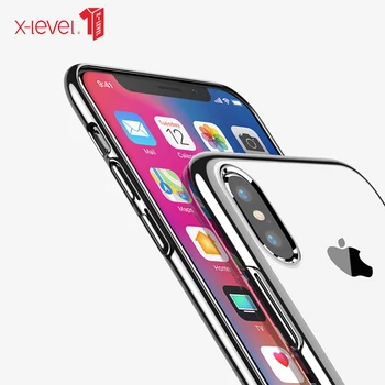X-lygį Sunku, PC Case For iPhone X XS Max XR Slim danga šviesos skaidrus Atgal Padengti