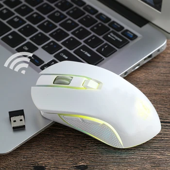 X9 Ergonomiškas Įkraunamas Belaidis Silent LED Apšvietimu USB Optinės Žaidimų Pelės, Nešiojamų Kompiuterių priedai