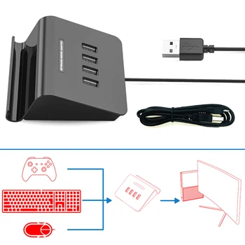 Xbox Vienas/PS4/PS3 Konverteris, Klaviatūra, pelė, Nintendo perjungti Klaviatūros Adapteris keitiklis Keitiklis USB Hub