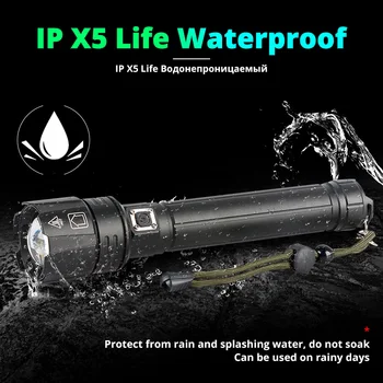 XHP90.2 LED Žibintuvėlis Ypač Ryškus XHP70 vandeniui Žibintuvėlis USB Įkrovimo Zoom žibintas camping žvejybos su 26650 baterija
