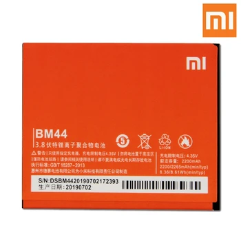 Xiao Mi Originalaus Telefono Baterija BM44 Už XiaoMi RedMi 2 2A Raudona Mi 1S BM44 Autentiški Įkrovimo Baterija (akumuliatorius 2265mAh