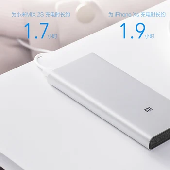 Xiaomi Mi 3 Pro 10000mAh Galia Banko dvipusis Greitai Įkrauti USB-C, Dviguba Įvesties ir Išvesties PLM12ZM 10000 mAh Powerbank Mobilaus Telefono