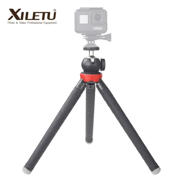 XILETU XS-110 Nešiojamų Trikojis Stovas Kelionės Lauko Live Selfie Stick Trikojo w Bluetooth Nuotolinio Valdymo SLR GoPro Išmanųjį telefoną