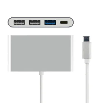 Xiwai Kelis USB 3.1 USB-C 3 Uostai Koncentratorius su PD Galios Mokestį už PC Nešiojamas & Chromebook